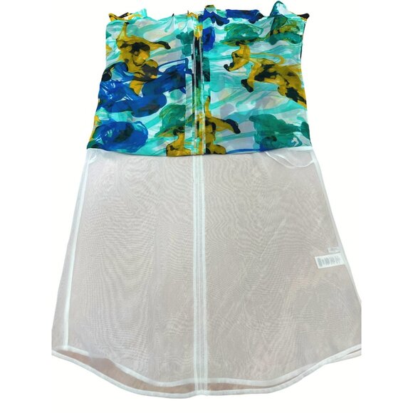 Calvin Klein Floral Print Sheer Tunic Blouse with Lining Size M - Picture 10 of 10